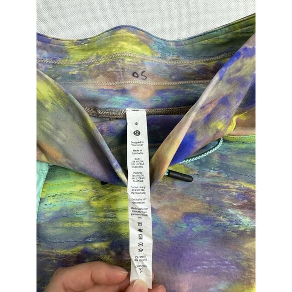 Lululemon Cargo Super High Rise Hiking Shorts Womens 6 Nature Multi Read - Picture 4 of 11